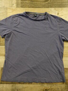 Lerros Short Sleeve T-Shirt Men’s Large Dusty Purple‎ Minimal Logo Casual